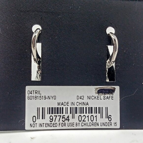 Vintage Givenchy Peachy Pink Crystal Drop Pierced Earrings NWT - Picture 5 of 6